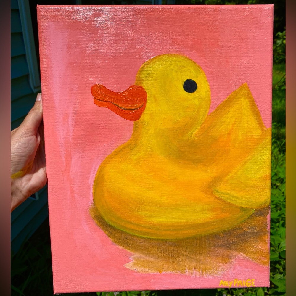 11*14 Original Acrylic Painting— Rubber Ducky